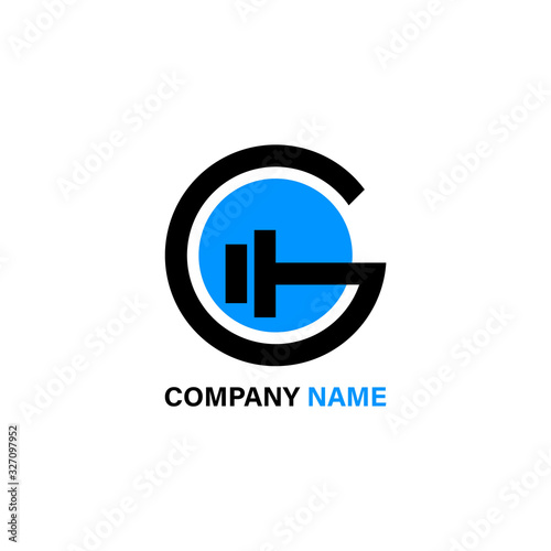 GYM logo. Initial letter G concept with a barbell.