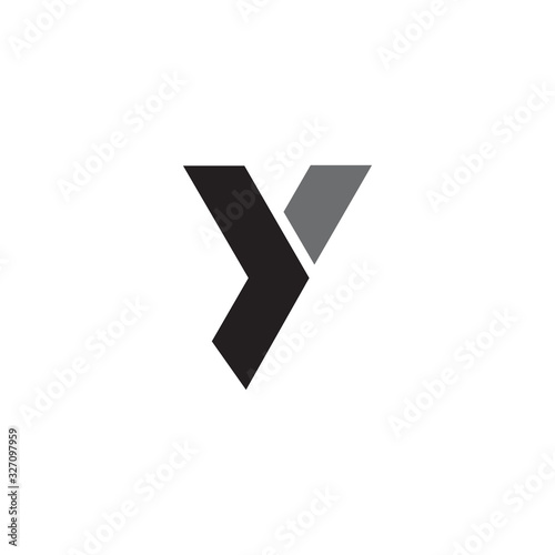 Y letter initial icon logo design vector template
