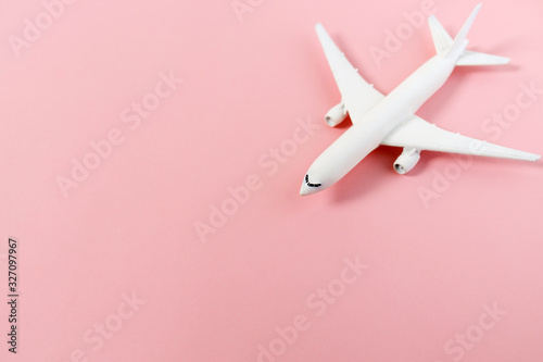 Model plane,airplane on pastel color background