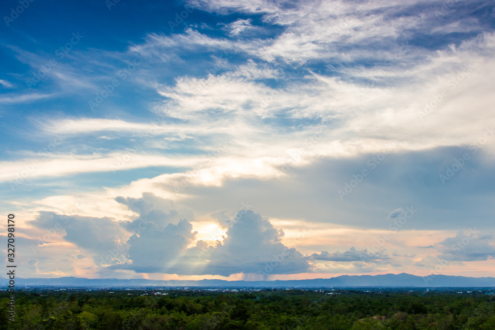colorful dramatic sky with cloud at sunset colorful dramatic sky with cloud at sunset