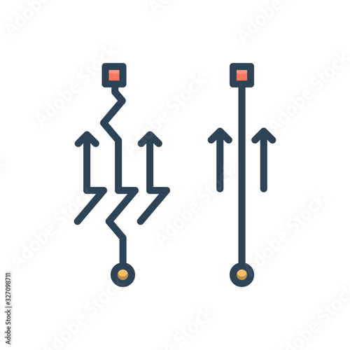 Color illustration icon for simple easy convenient 