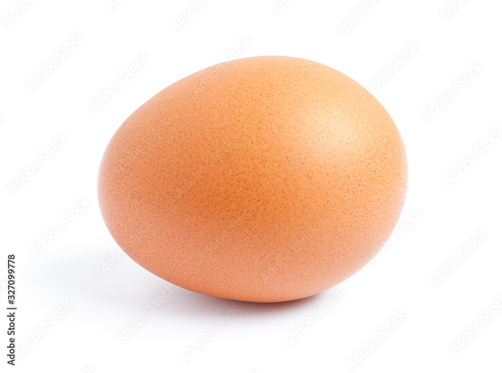 Single raw chicken egg isolated on the white background. Single raw chicken egg isolated on the white background.