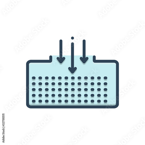 Color illustration icon for stow fill 