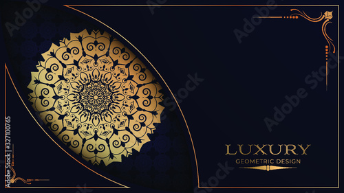 Luxury mandala background with golden arabesque pattern Premium Vector