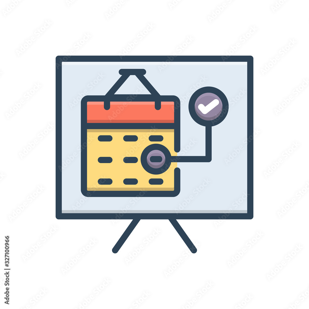 Naklejka premium Color illustration icon for arrangement