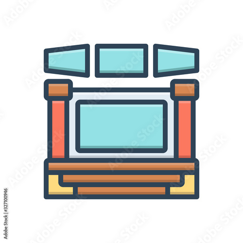 Color illustration icon for manifestation