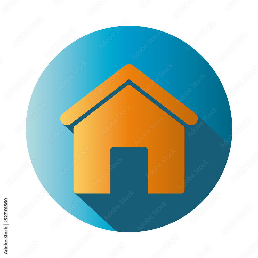 Isolated house block gradient style icon vector design Isolated house block gradient style icon vector design