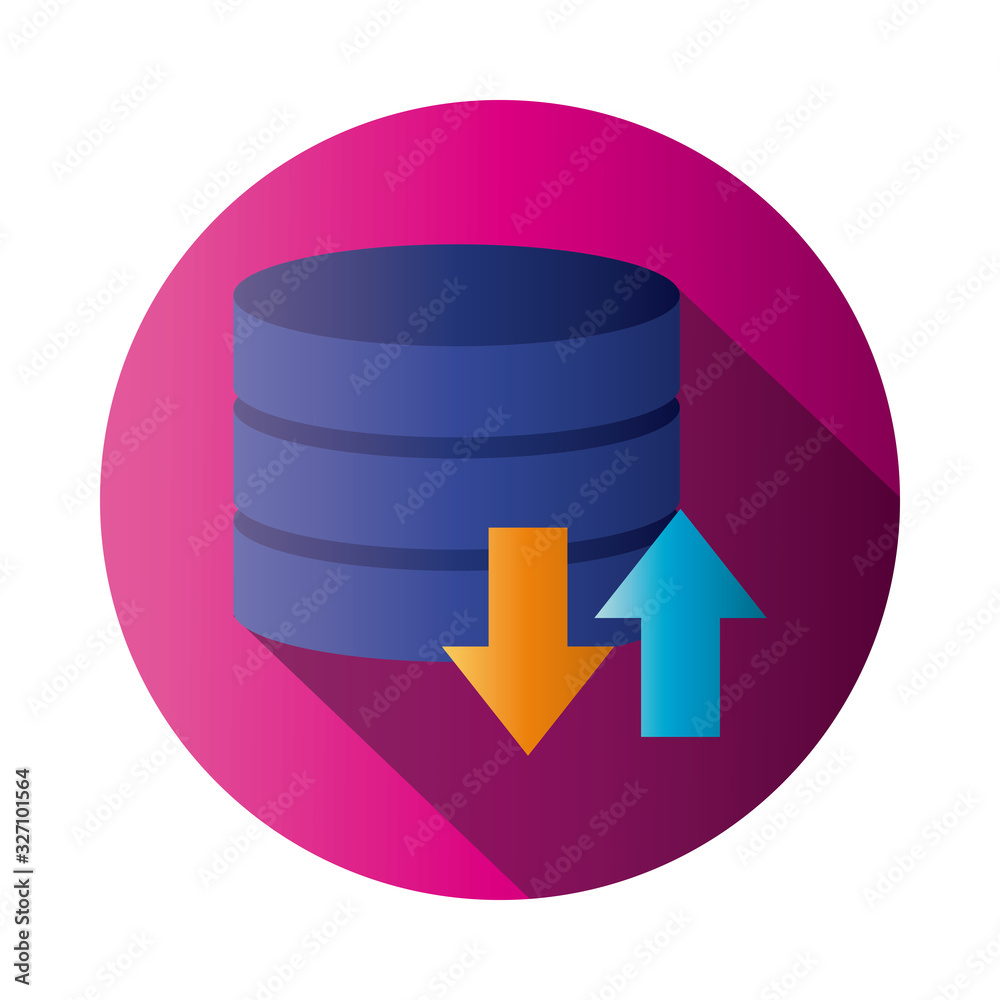 Isolated web hosting block gradient style icon vector design Isolated web hosting block gradient style icon vector design