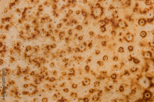 pancake texture  photo of fried pancake very close