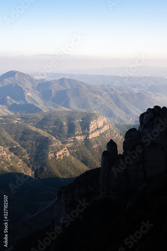 Landscape of Montserrat mountains in Catalonia  Spain. 