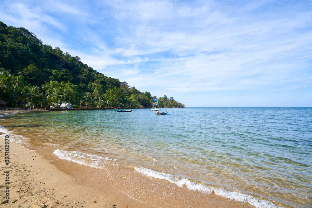 beach of koh chang island in summer time