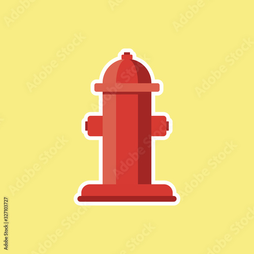 Fire hydrant icon Flat design style. Fire hydrant simple logo. Modern, minimalist icon in stylish colors. Web site page and mobile app design vector element.
