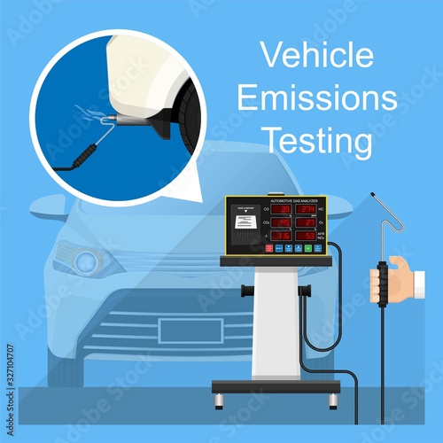 Emission car air gases smog fuel fume mot co co2 obd auto dyno shop tool fast tune truck meter probe smoke sensor check motor pipe diesel power petrol legal racing control engine waste transport