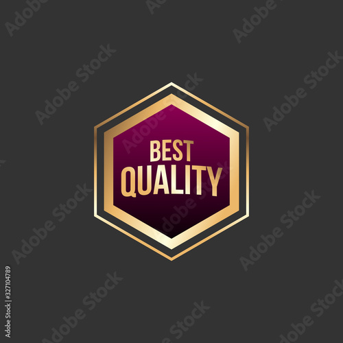 Gold badge illustration , luxury label , premium vector. EPS 10
