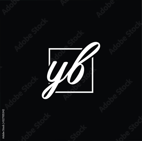 Initial based modern and minimal Logo. YB BY letter trendy fonts monogram icon symbol. Universal professional elegant luxury alphabet vector design