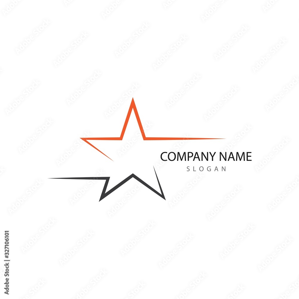 Obraz premium Star Logo Template vector icon illustration design
