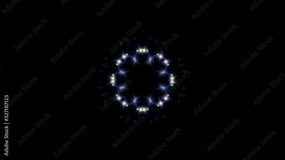 4k Beautiful loopable kaleidoscopic shape on a black background 4k Beautiful loopable kaleidoscopic shape on a black background
