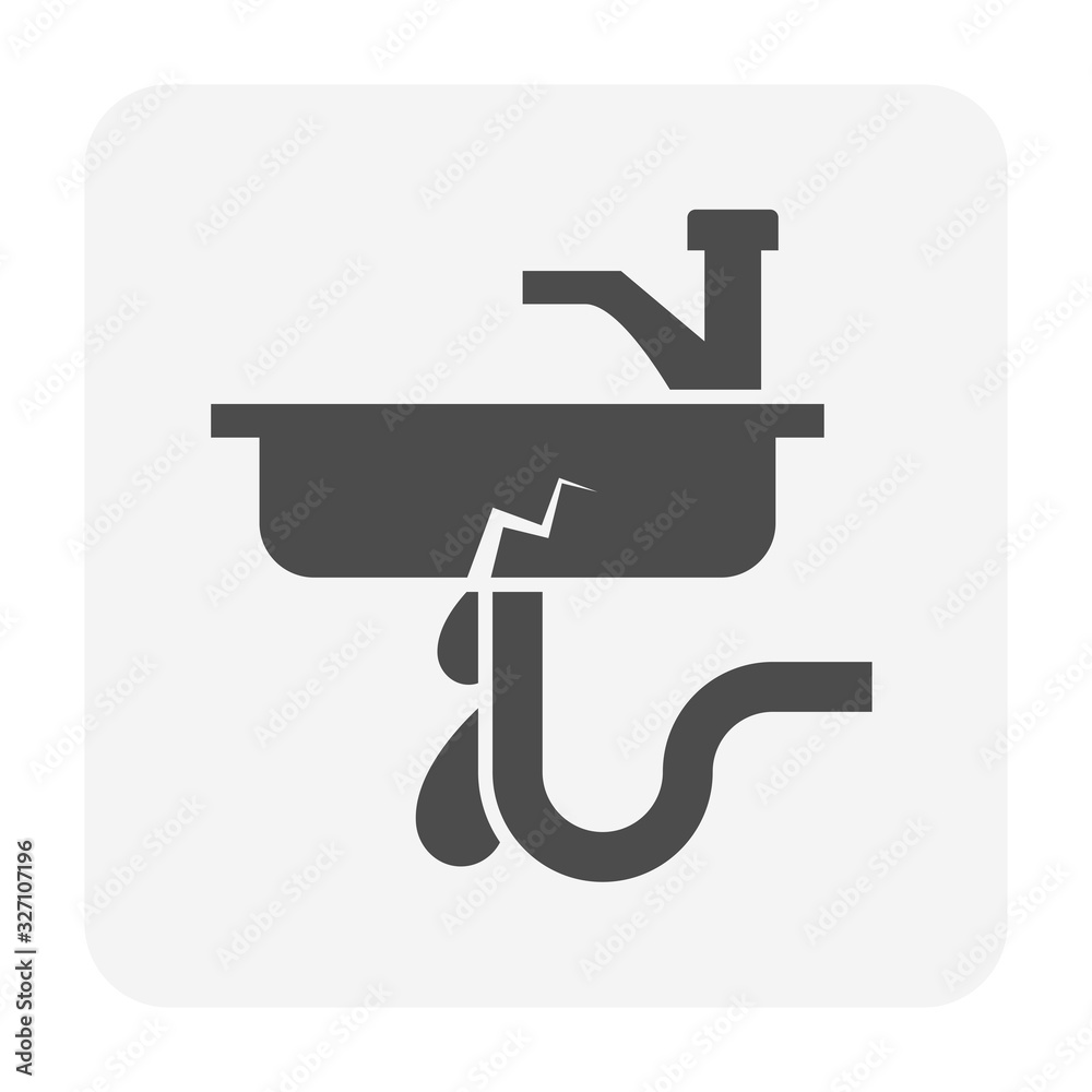 Water leak and repair work vector icon design for home problem graphic design element. Water leak and repair work vector icon design for home problem graphic design element.