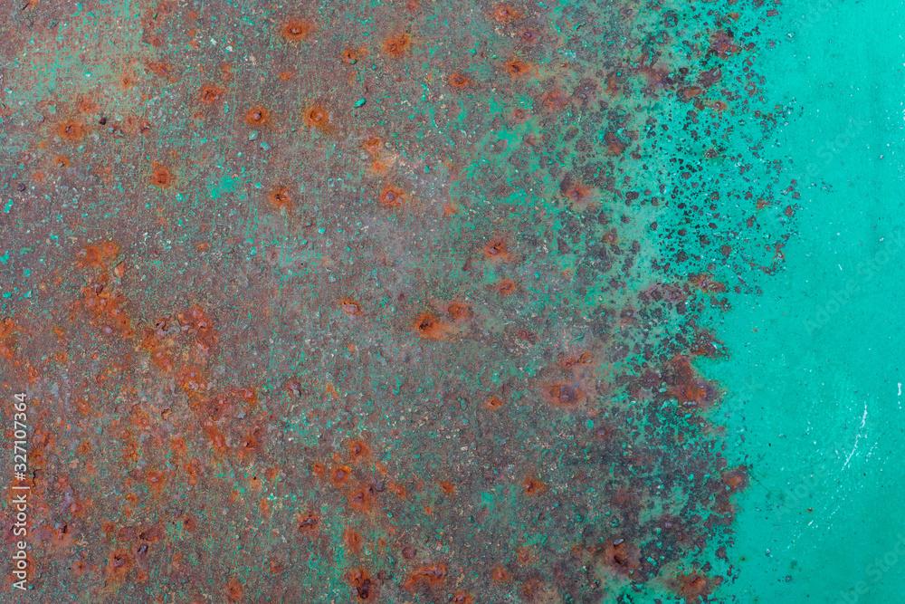 close view of rust metal for background