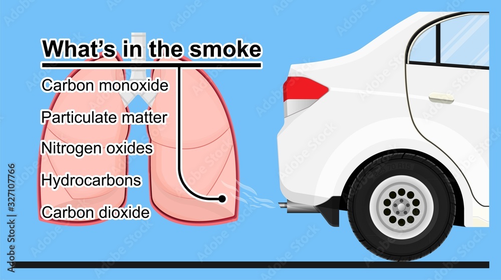 Respiratory disease from vehicle emission exhaust cancer greenhouse gas