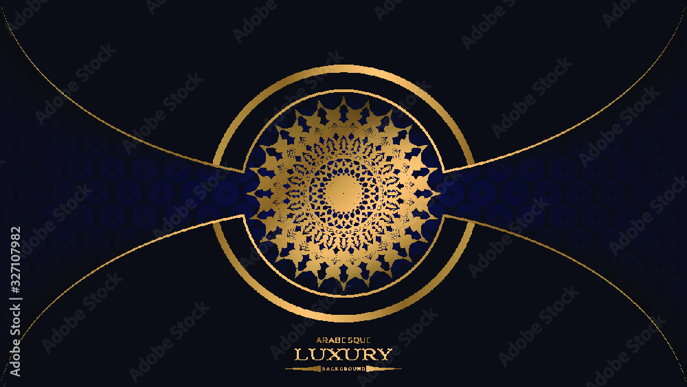 Luxury mandala background with golden arabesque pattern