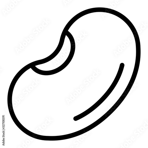 Cooking kidney bean icon. Outline cooking kidney bean vector icon for web design isolated on white background