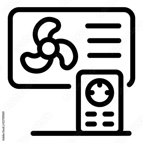 Air conditioning icon. Outline air conditioning vector icon for web design isolated on white background