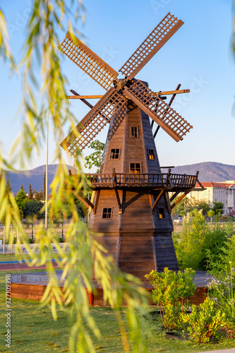 windmill in the national park, fethiye
