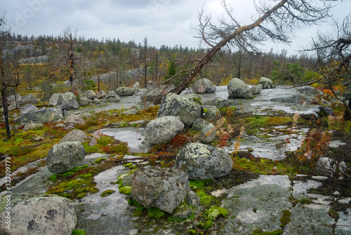 Cliffs and megalithic stone 