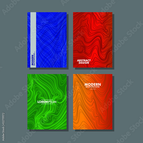 Liquid colors covers set with Bright colors mixture