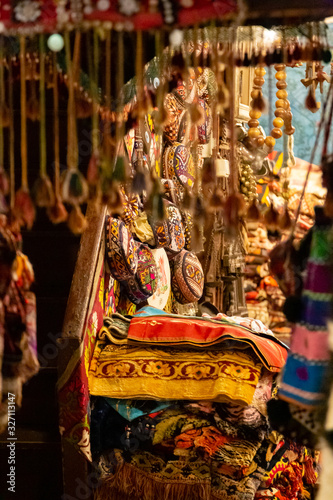 Beautiful photo of souvenir shops in the Fethiye, Turkey. © sedan504