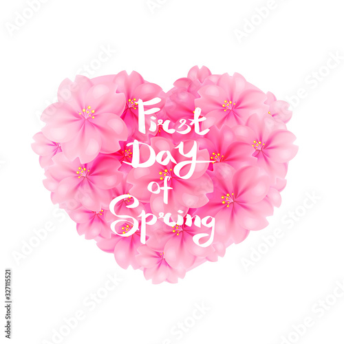 Flower heart, first day of spring