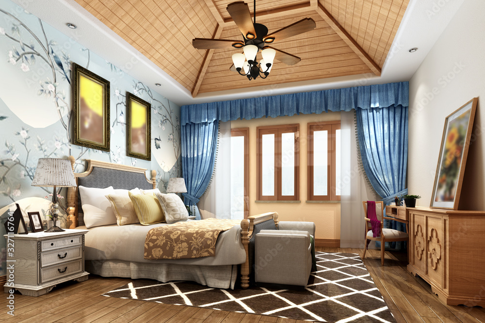 3D rendering bed room, so comfortable 3D rendering bed room, so comfortable