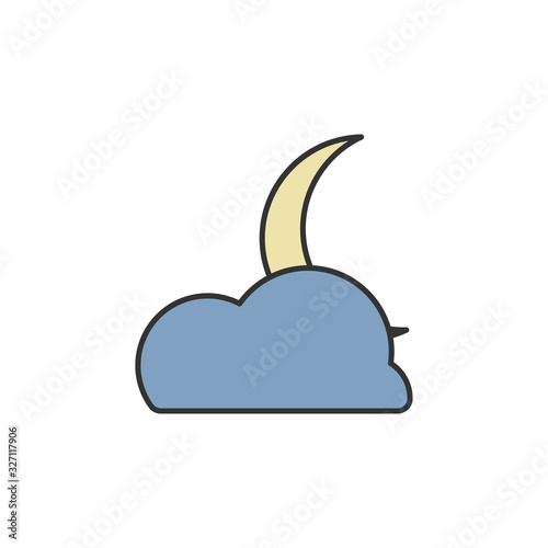 Moon icon template design fits on Ramadan