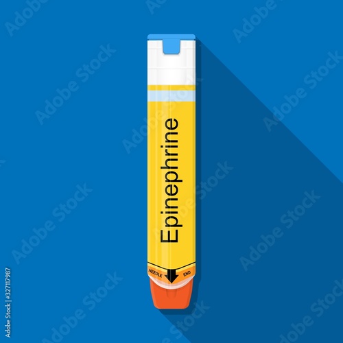 Epinephrine injector anaphylactic reaction food drugs insect bite allergen emergency treatment medication
