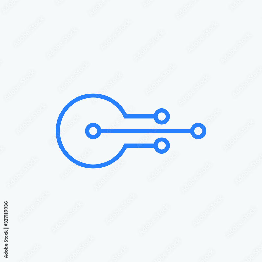 Vector technology logo, icon. Abstract tech icon. Stock illustration Vector technology logo, icon. Abstract tech icon. Stock illustration
