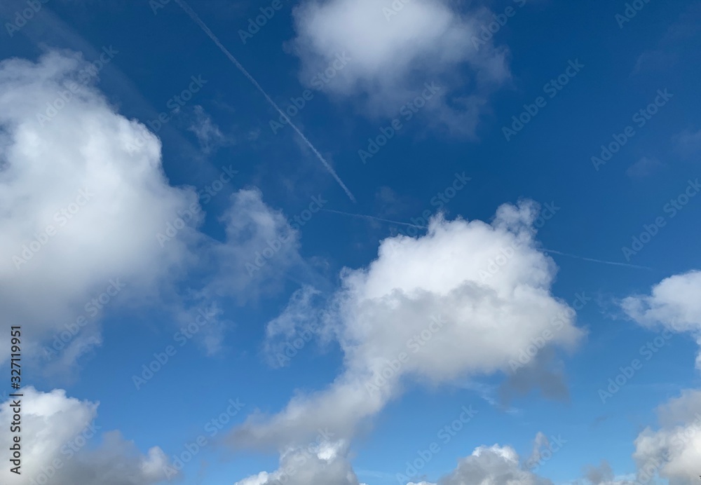 blue sky with clouds and sun blue sky with clouds and sun