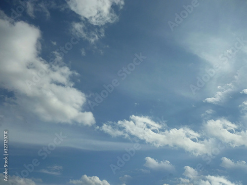 White, Fluffy Clouds And Blue Sky Background From Clouds And Sky