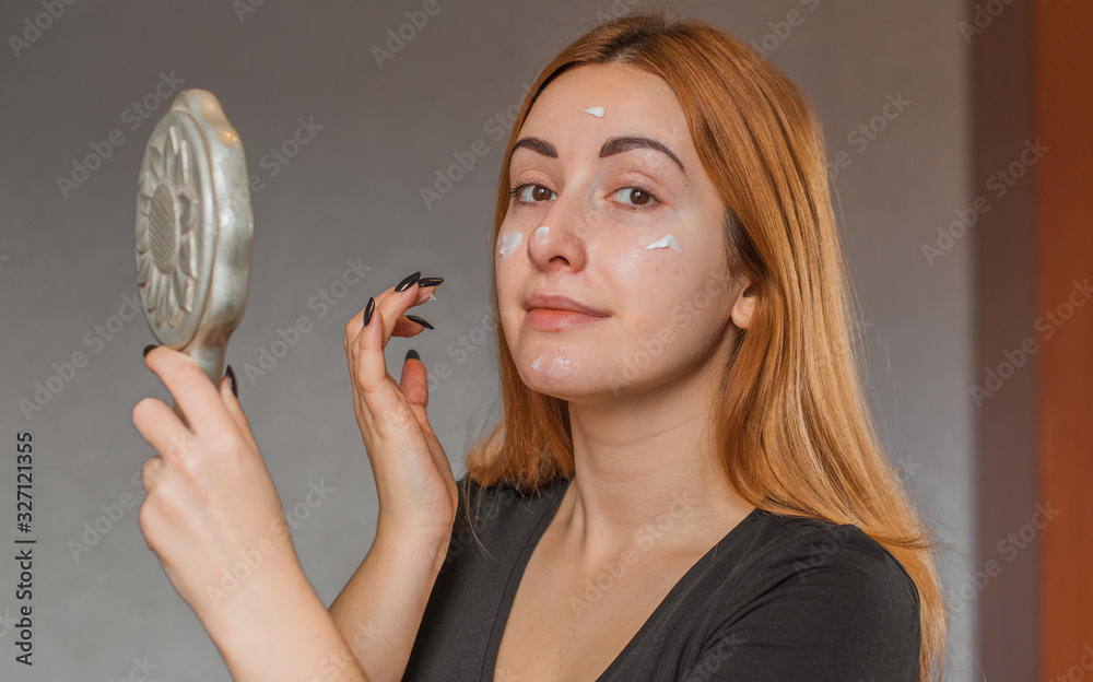 Problem skin prone to rashes and acne, acne scars, concept of healthy skin, dermatology and cosmetology Problem skin prone to rashes and acne, acne scars, concept of healthy skin, dermatology and cosmetology
