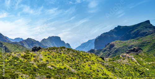 magnificent landscape of Barranco del Infierno on the island of Tenerife in the Canaries