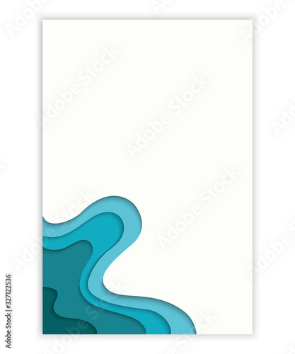 Cutting paper shape 3D abstract banner, poster, gift card concept vector illustration for web site.