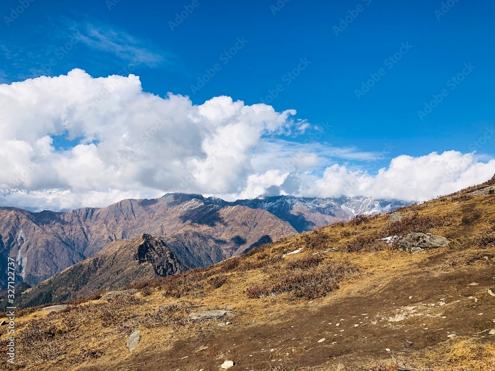 Mountain click and sky view Uttarakhand 