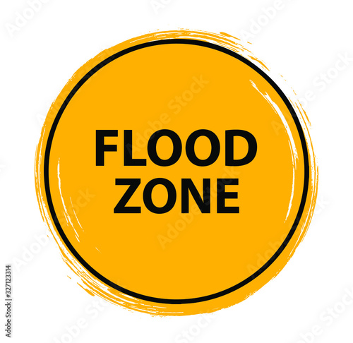 flood zone sign on white background
