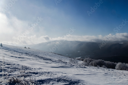 Fototapeta Naklejka Na Ścianę i Meble -  panorama z połoniny Wetlińskiej Bieszczady