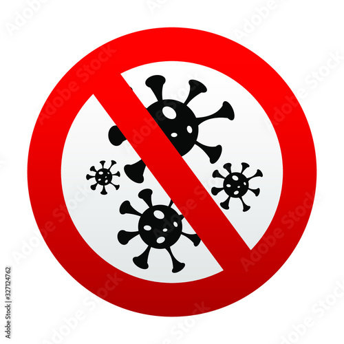 no virus sign on white background