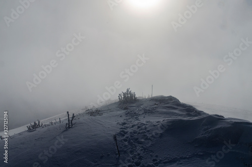 Fototapeta Naklejka Na Ścianę i Meble -  zima na połoninie Wetlińskiej Bieszczady 