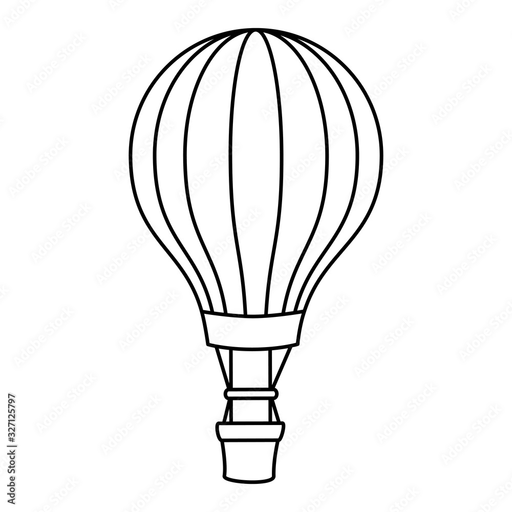 balloon travel hot line style icon vector illustration design balloon travel hot line style icon vector illustration design