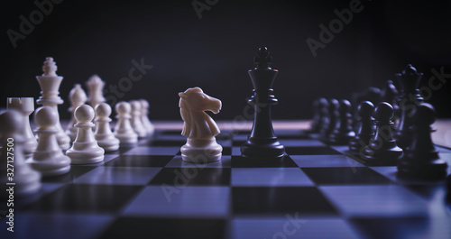 strategic decision and strategic move concept with chess