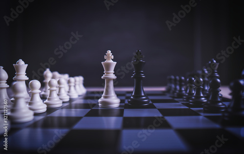 strategic decision and strategic move concept with chess