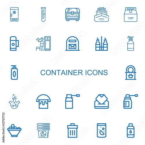 Editable 22 container icons for web and mobile